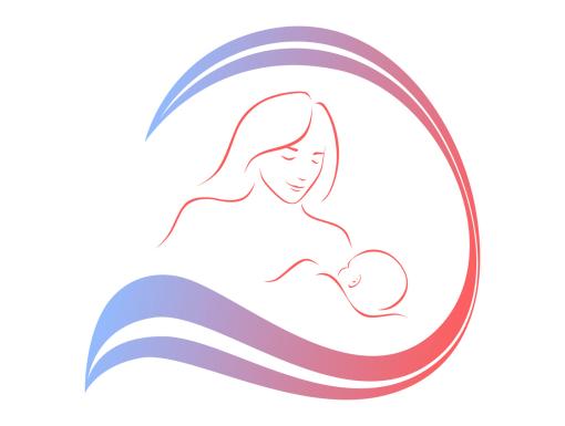 γραφιστική απεικόνιση μητέρας που θηλάζει το μωρό της